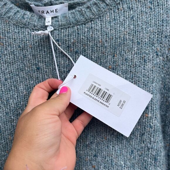 FRAME Pleated Puff Sleeve Sweater NWT - Picture 6 of 10